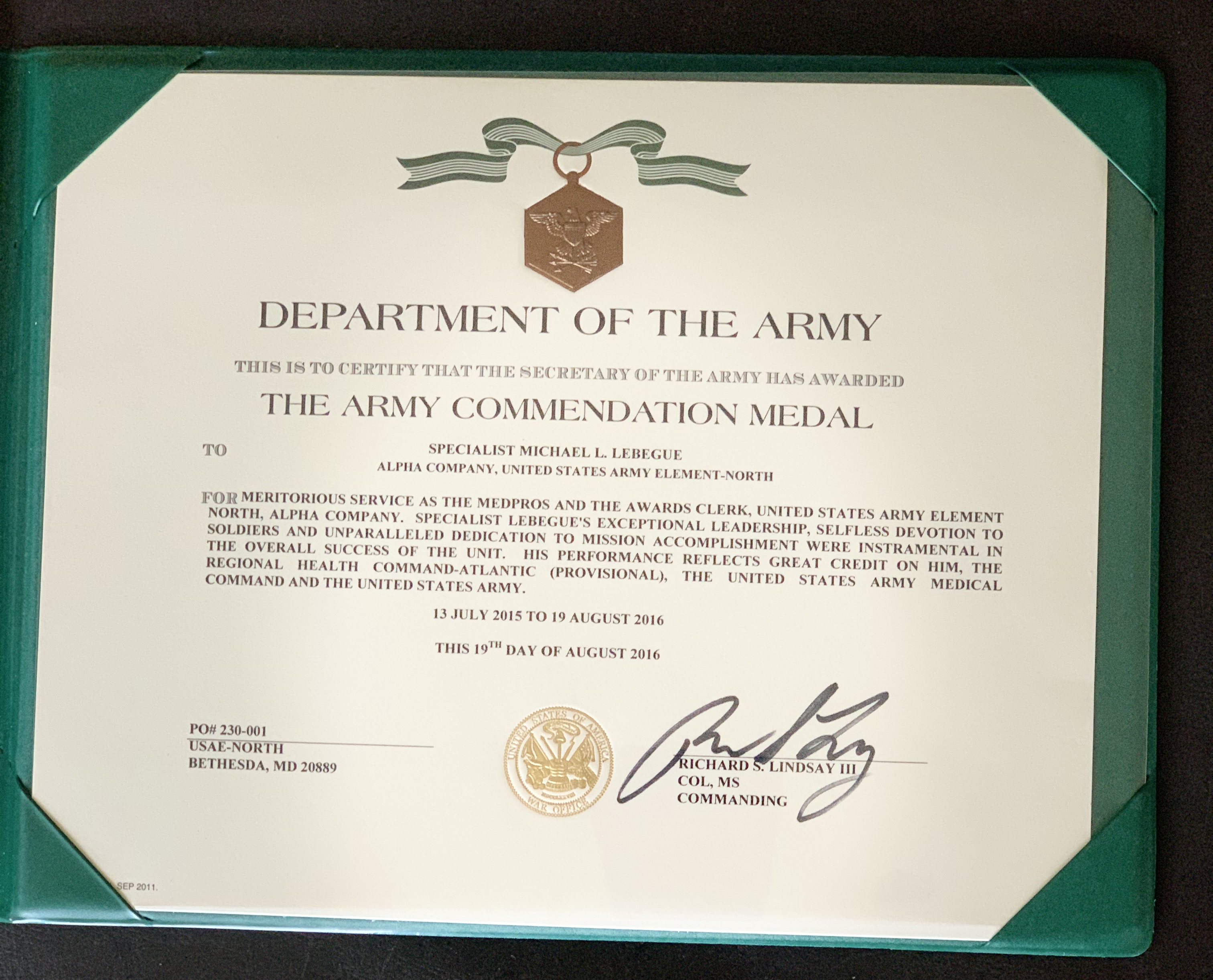 Army Commendation Medal
